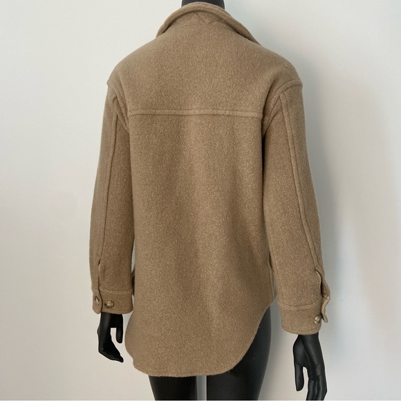 The Ganna Wilfred free tan merino wool shacket - Picture 6 of 6
